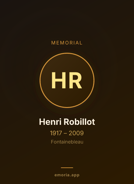 Memorial portrait of Henri Robillot