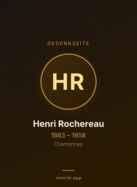 Gedenkportrait von Henri Rochereau