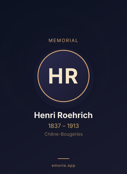 Memorial portrait of Henri Roehrich