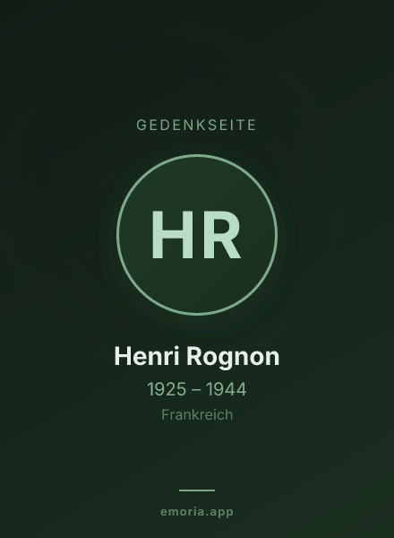 Gedenkportrait von Henri Rognon
