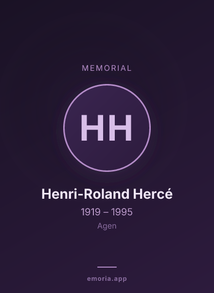 Memorial portrait of Henri-Roland Hercé
