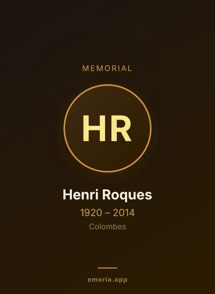 Memorial portrait of Henri Roques