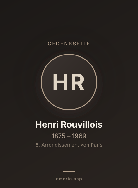 Gedenkportrait von Henri Rouvillois