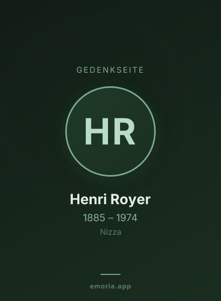 Gedenkportrait von Henri Royer