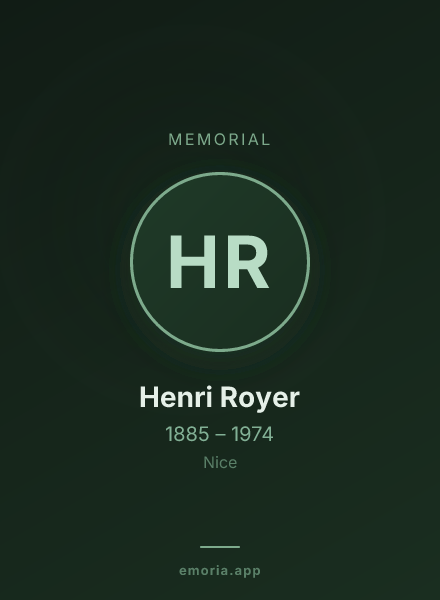 Memorial portrait of Henri Royer