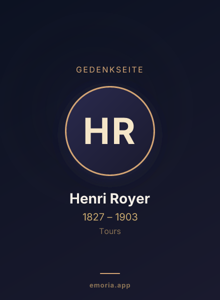Gedenkportrait von Henri Royer