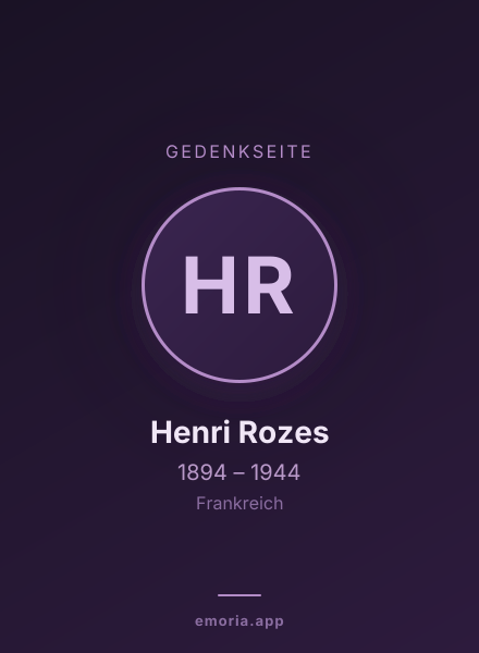 Gedenkportrait von Henri Rozes