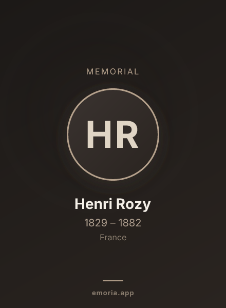 Memorial portrait of Henri Rozy