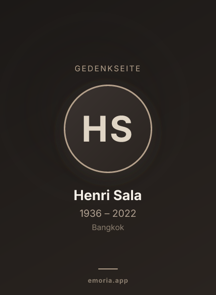 Gedenkportrait von Henri Sala