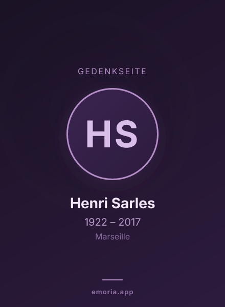 Gedenkportrait von Henri Sarles