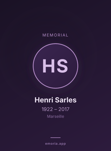 Memorial portrait of Henri Sarles