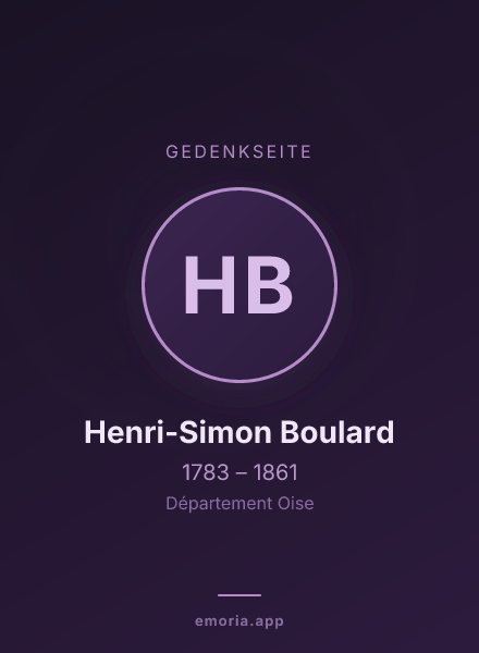 Gedenkportrait von Henri-Simon Boulard