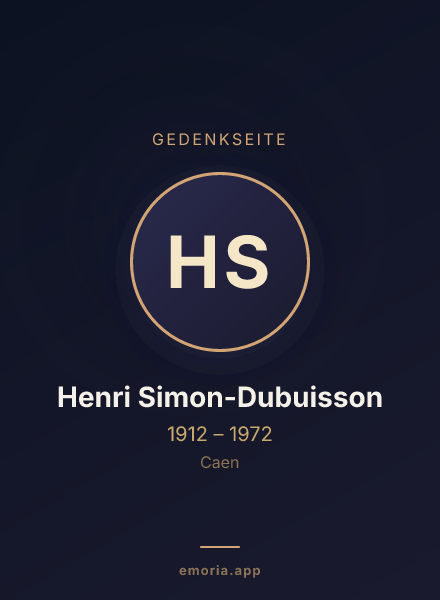 Gedenkportrait von Henri Simon-Dubuisson