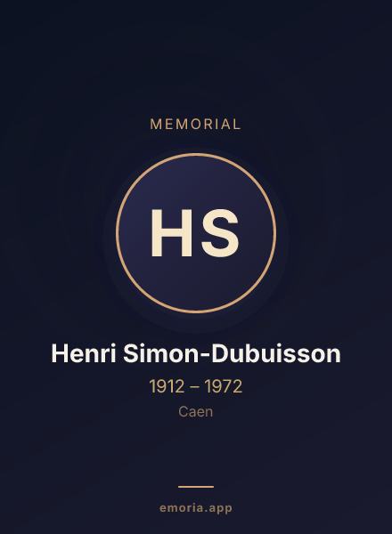 Memorial portrait of Henri Simon-Dubuisson