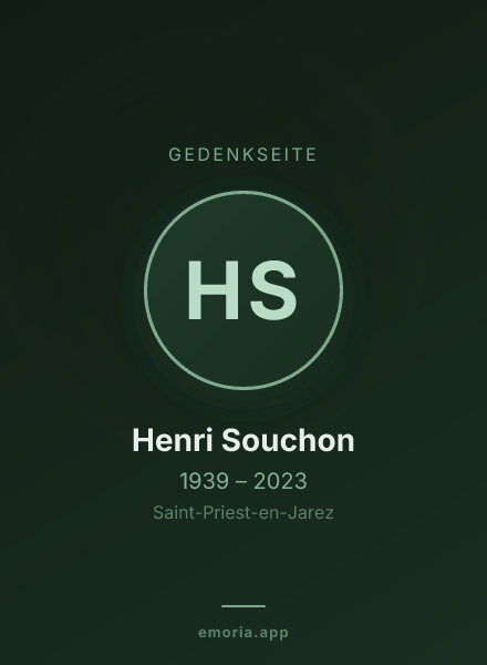 Gedenkportrait von Henri Souchon