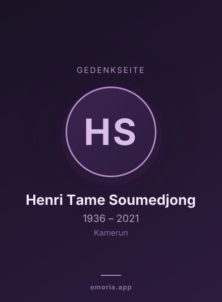 Gedenkportrait von Henri Tame Soumedjong