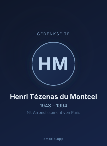 Gedenkportrait von Henri Tézenas du Montcel