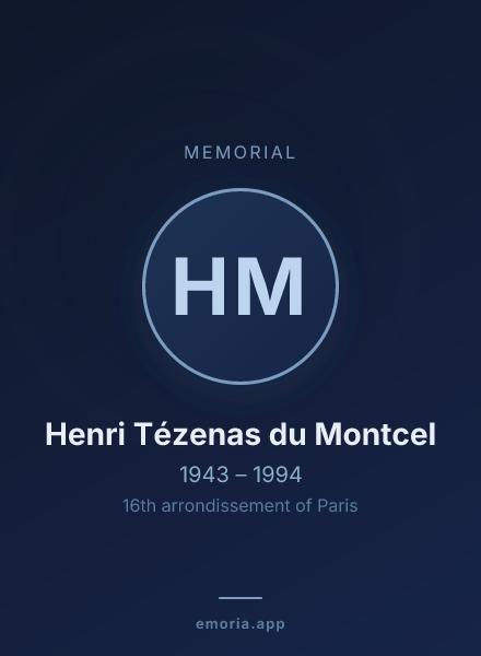 Memorial portrait of Henri Tézenas du Montcel
