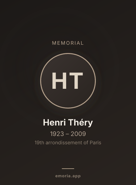 Memorial portrait of Henri Théry