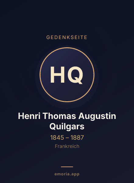 Gedenkportrait von Henri Thomas Augustin Quilgars
