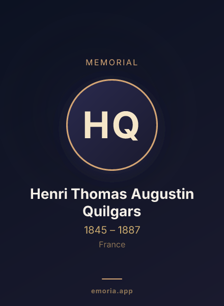 Memorial portrait of Henri Thomas Augustin Quilgars