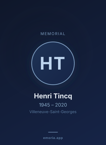Memorial portrait of Henri Tincq