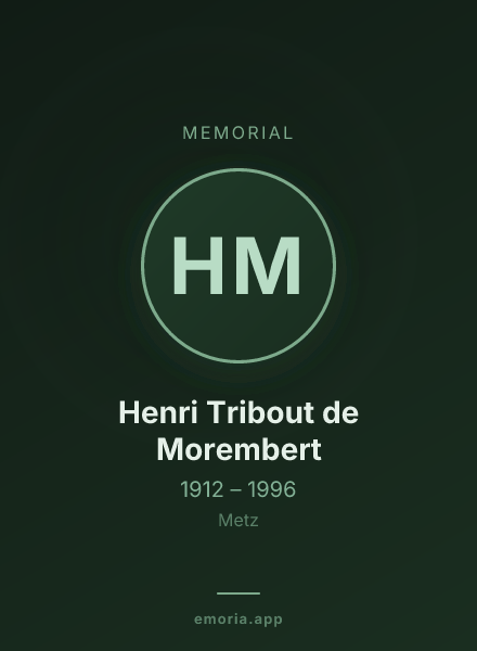 Memorial portrait of Henri Tribout de Morembert