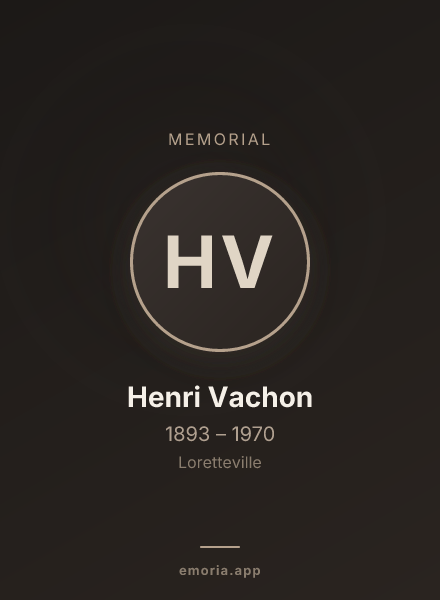 Memorial portrait of Henri Vachon
