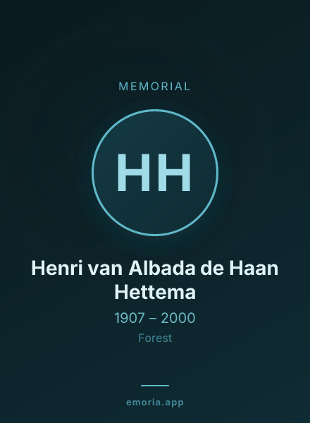 Memorial portrait of Henri van Albada de Haan Hettema