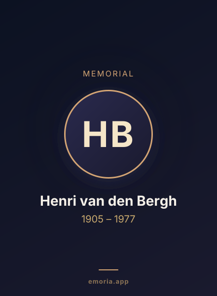 Memorial portrait of Henri van den Bergh