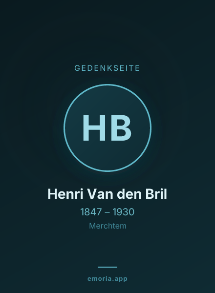 Gedenkportrait von Henri Van den Bril