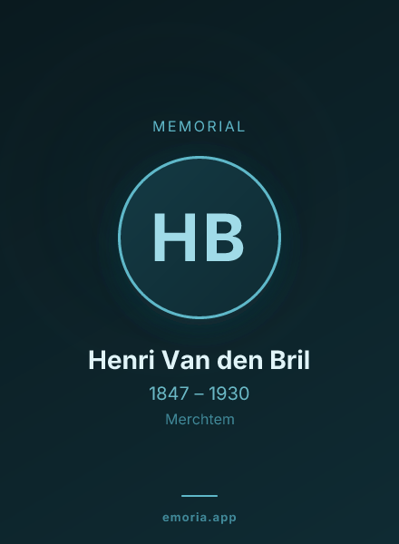 Memorial portrait of Henri Van den Bril