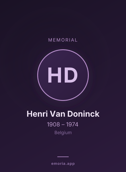 Memorial portrait of Henri Van Doninck