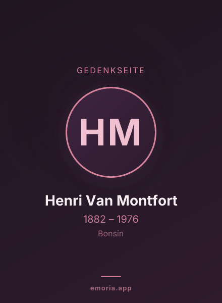 Gedenkportrait von Henri Van Montfort