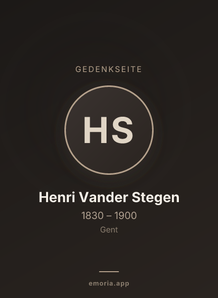 Gedenkportrait von Henri Vander Stegen
