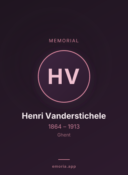 Memorial portrait of Henri Vanderstichele