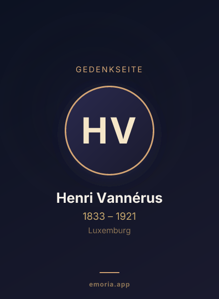 Gedenkportrait von Henri Vannérus