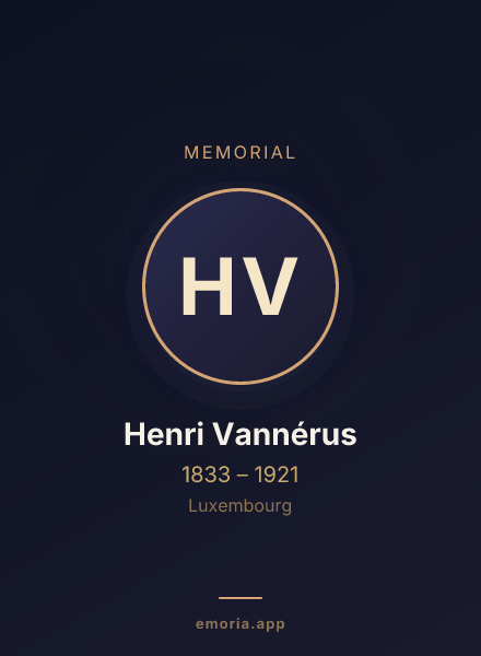 Memorial portrait of Henri Vannérus