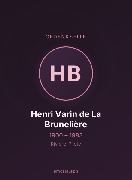 Gedenkportrait von Henri Varin de La Brunelière