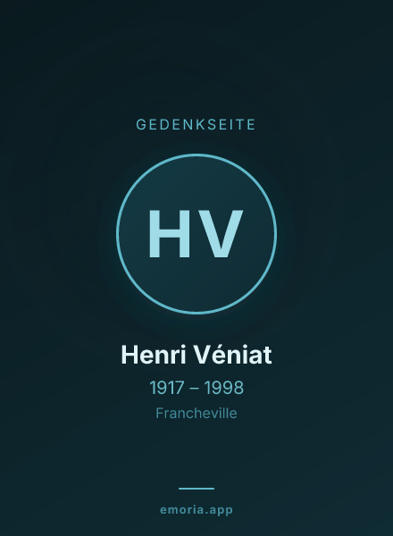 Gedenkportrait von Henri Véniat