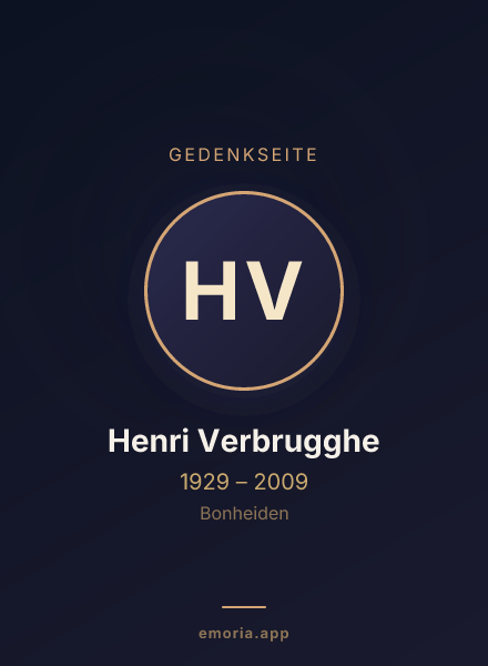 Gedenkportrait von Henri Verbrugghe