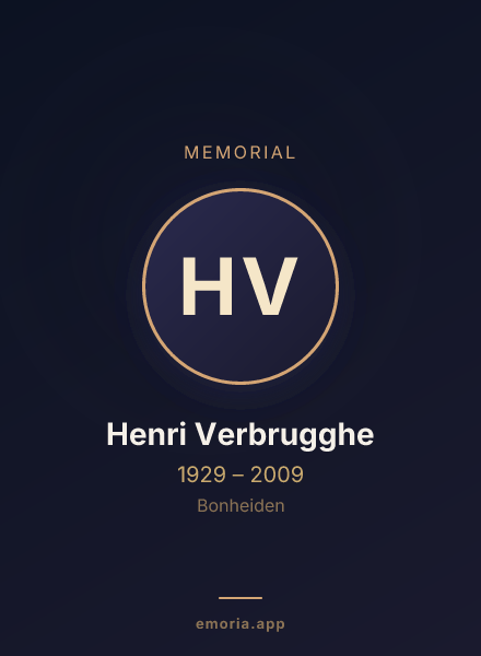 Memorial portrait of Henri Verbrugghe