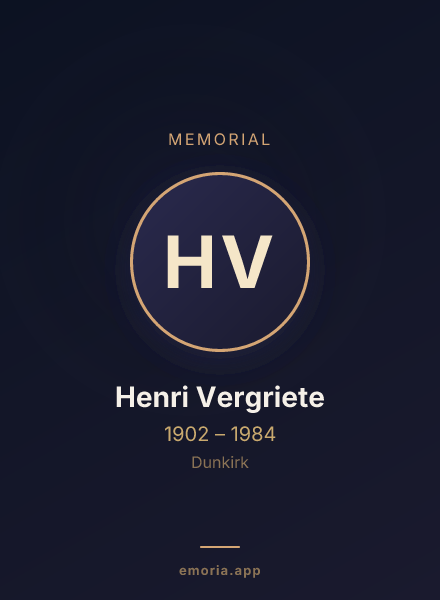 Memorial portrait of Henri Vergriete