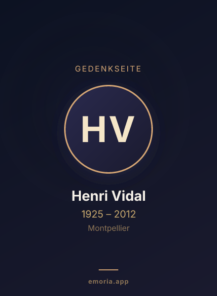 Gedenkportrait von Henri Vidal
