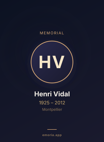 Memorial portrait of Henri Vidal