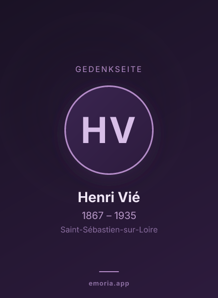 Gedenkportrait von Henri Vié