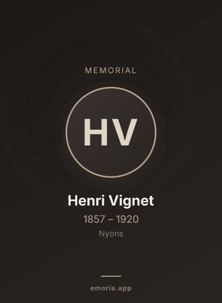 Memorial portrait of Henri Vignet