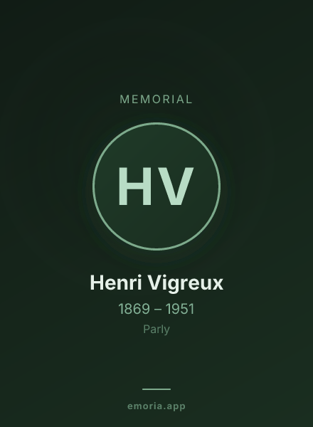 Memorial portrait of Henri Vigreux