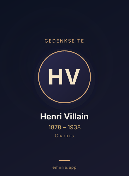 Gedenkportrait von Henri Villain