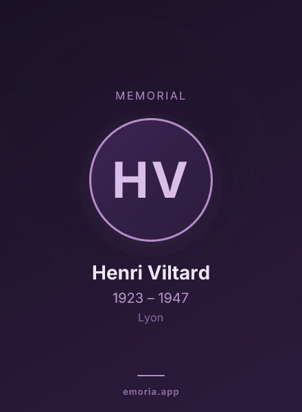 Memorial portrait of Henri Viltard